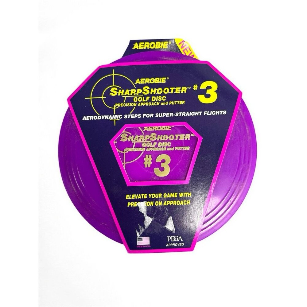 Aerobie Sharp Shooter #3‎ Golf Disc - Precision Putter & Approach | New! Purple